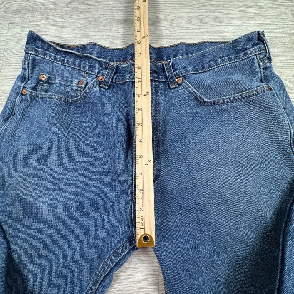 Levi's Men's Jeans 505 Regular Fit Straight Leg Blue‎ W36 L32 Cotton Denim